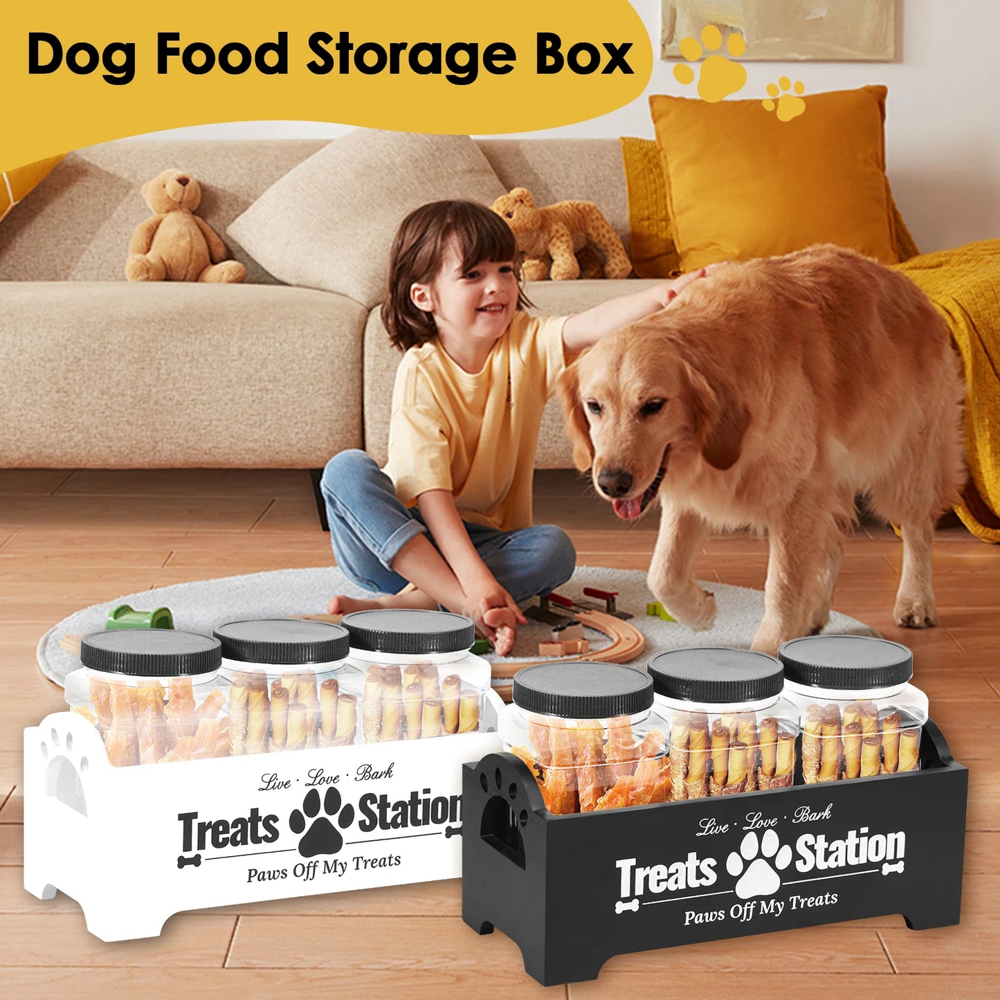 3Pcs Pet Food Storage Containers