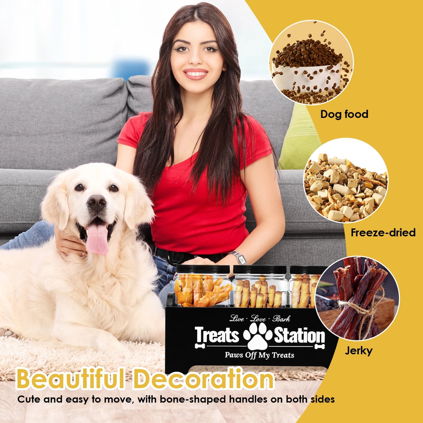 3Pcs Pet Food Storage Containers