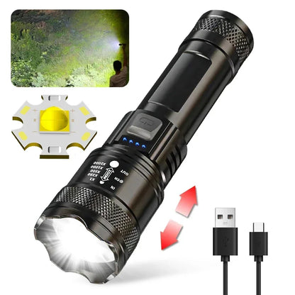LED Tactical Torch USB Charging