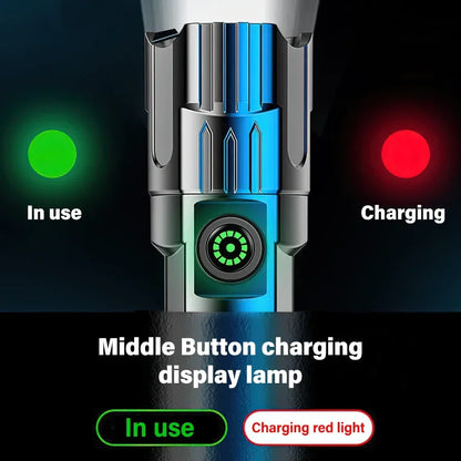 LED Tactical Torch USB Charging